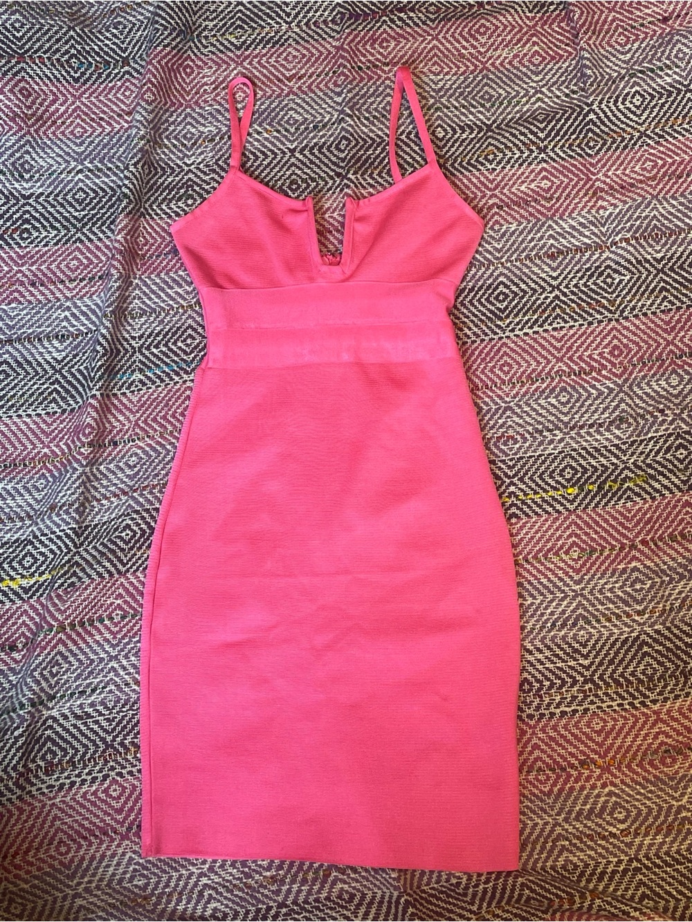 Women's Pink Bandage Spaghetti Strap Dress